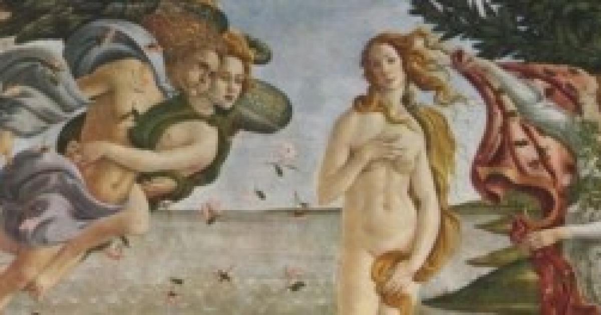 Uffizi Nudo Davanti Alla Venere Di Botticelli Turista Spagnolo In Estasi