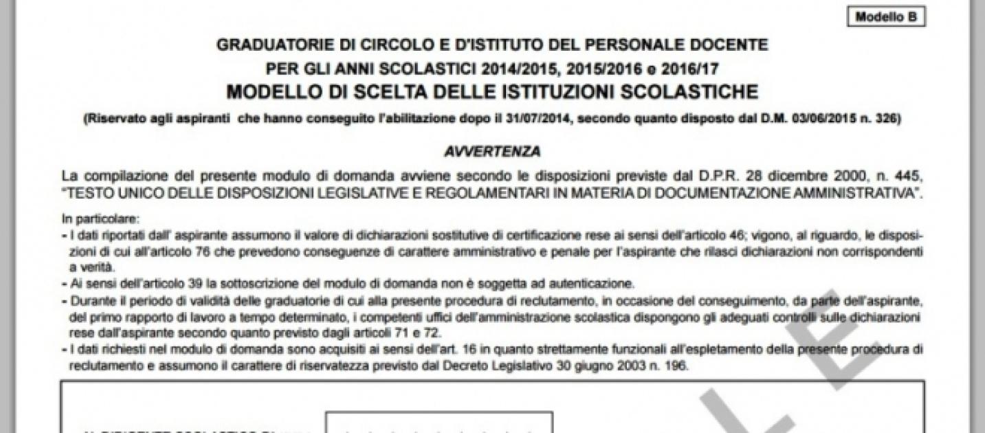 Scuola, Nuova Nota Miur Sulla Presentazione Domanda Modello B Per Le ...