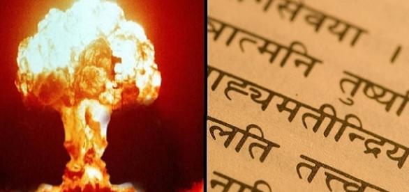 Grande Kim .. nell'era di kali .. facciamola ora e adesso li - Pagina 3 Sulla-destra-testo-in-sanscrito-sulla-sinistra-test-nucleare_1265055