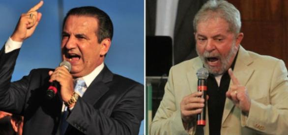 O líder Silas Malafaia (à esq.), da Assembleia de Deus,fala sobre petistas