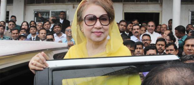 Khaleda Zia appears before court in graft cases | (Image via Dhaka Tribune)