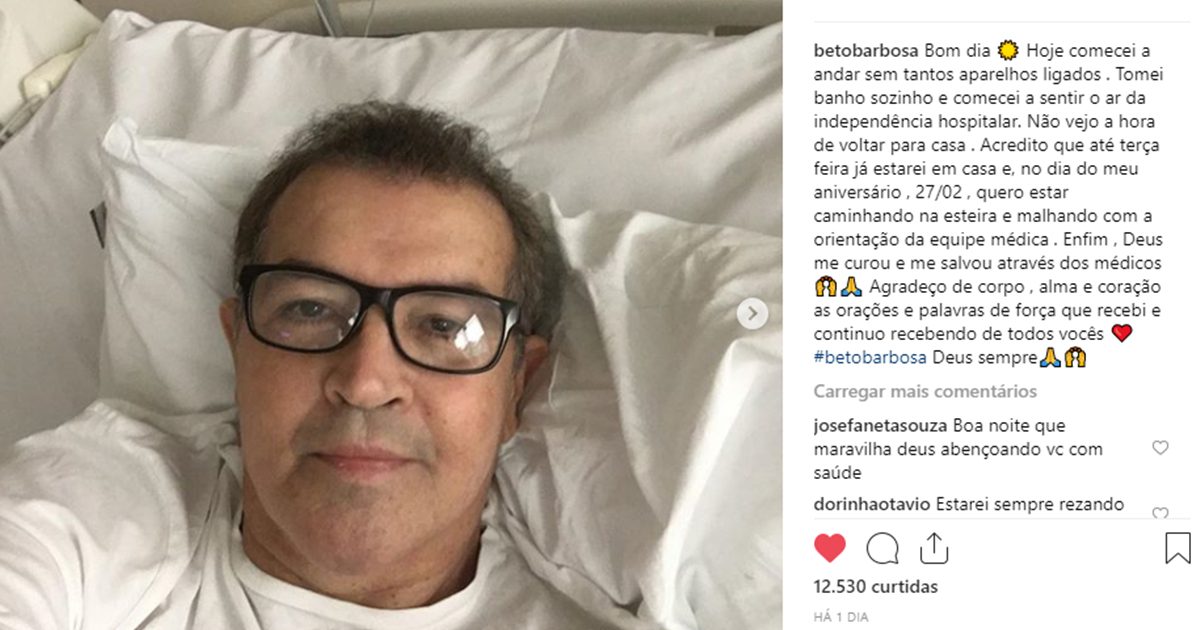 Beto Barbosa Comemora Vit Ria Contra O C Ncer Curado