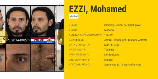 Mohamed Ezzi, tunisino, nato il 15-mar-88 