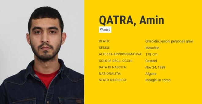 Amin Qatra, afgano, nato il 24-nov-89 