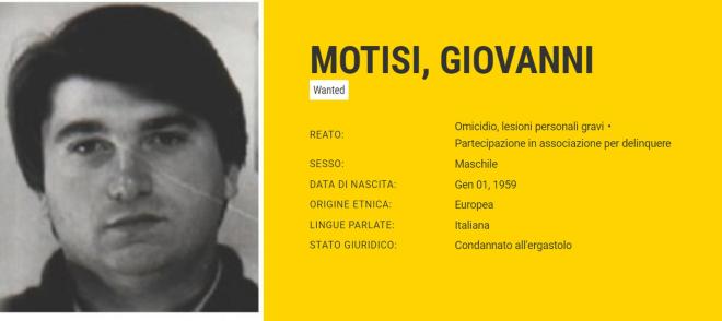 Giovanni Motisi, italiano, nato il 01-gen-59