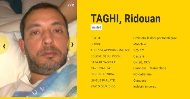 Ridouan Taghi, olandese, nato il 20-dic-77 