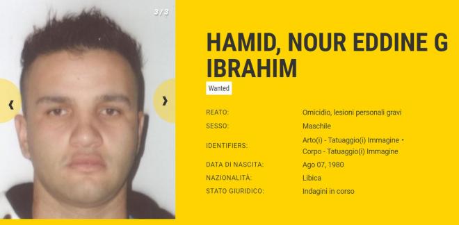 Nour Eddine G Ibrahim Hamid, libico, nato il 07-ago-80 