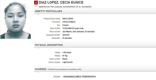 Cecia Eunice Diaz Lopez, 11/02/1999 (19 years old)