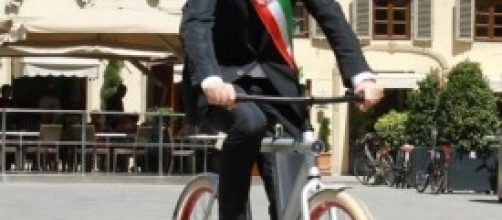 Matteo Renzi in bicicletta