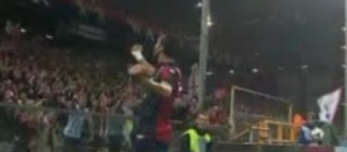 Francesco Lodi a segno con la maglia del Genoa