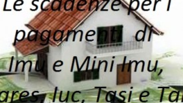 Scadenze dei pagamenti tasse immobili