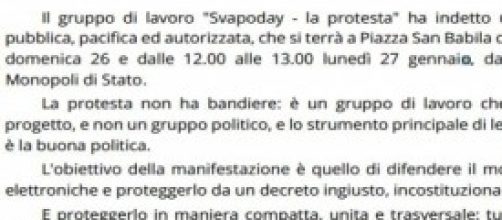 Svapoday, la protesta delle sigarette elettroniche