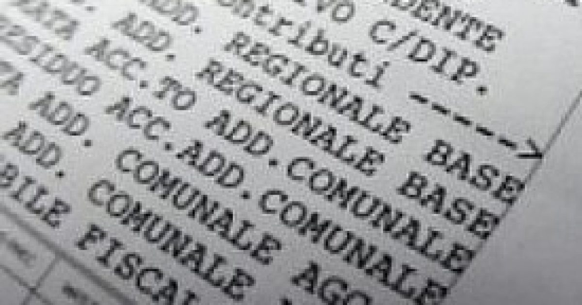 Addizionali Regionali E Comunali Non Presenti In Busta Paga Addizionali Irpef comunali e regionali