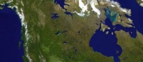 Visione satellitare del Canada