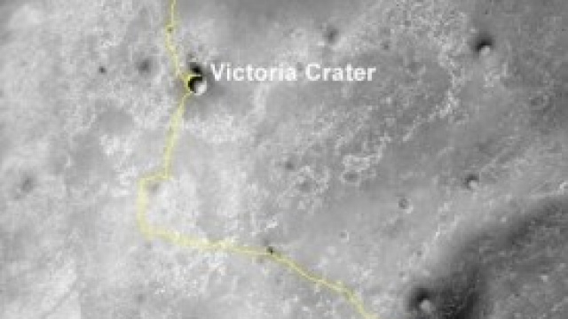 Il percorso di Opportunity negli anni di missione