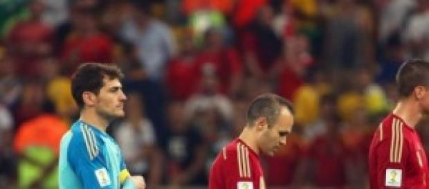 Con Cara de tontos tras la derrota ante Eslovaquia Con Cara de tontos tras la derrota ante Eslovaquia
