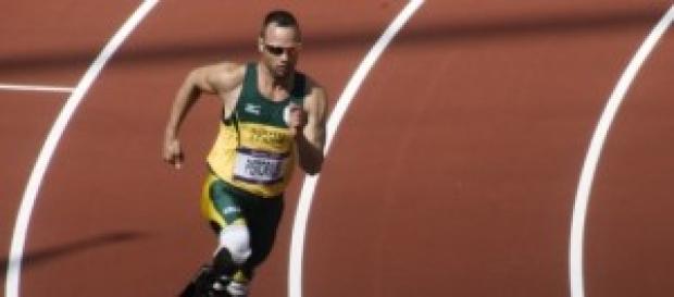 Oscar Pistorius en una carrera. Oscar Pistorius en una carrera.