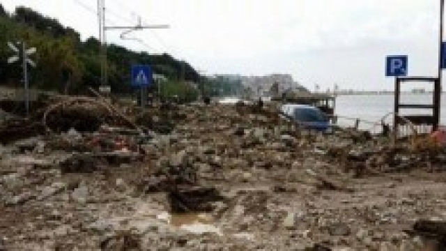 Genova, i disastri dell'alluvione.