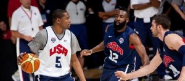 Kevin Durant, Harden y Love. Kevin Durant, Harden y Love.