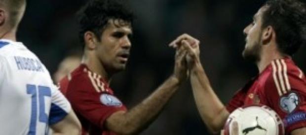 Paco Alcacer y Diego Costa, juntos marcando Paco Alcacer y Diego Costa, juntos marcando