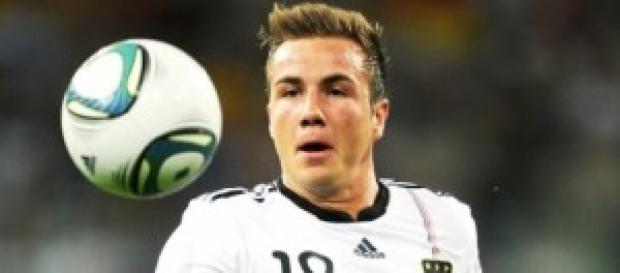 l'attaccante tedesco Gotze l'attaccante tedesco Gotze