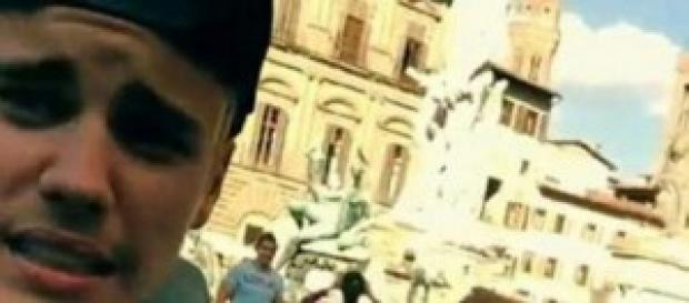 Selfie de Justin Bieber en Italia. Selfie de Justin Bieber en Italia.