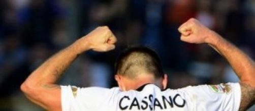 l'attaccante barese Antonio Cassano
