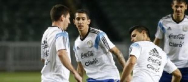 Los argentinos en el entrenamiento previo Los argentinos en el entrenamiento previo