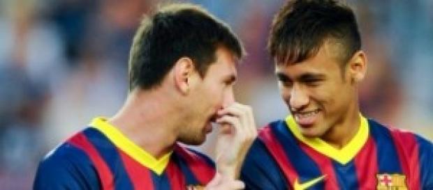 Messi y Neymar con el FC Barcelona Messi y Neymar con el FC Barcelona