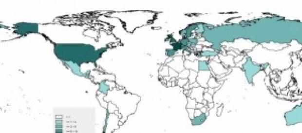 Mapa de los Nobel de Literatura Mapa de los Nobel de Literatura