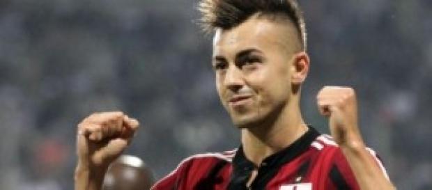 l'attaccante rossonero El Shaarawy. l'attaccante rossonero El Shaarawy.