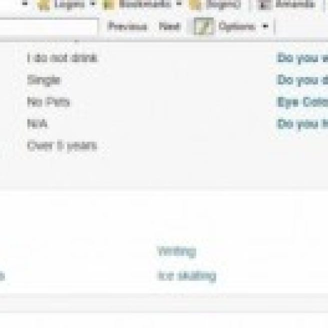 Example of an online dating profile.