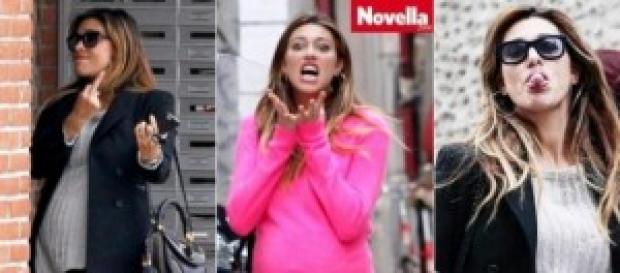 Belen Rodriguez furiosa per le foto a Santiago. Belen Rodriguez furiosa per le foto a Santiago.