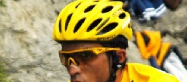 Alberto Contador en el Tour de 2009. Alberto Contador en el Tour de 2009.