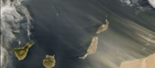 Calima sobre Canarias (Foto: NASA)