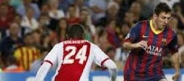 Lionel Messi brilló frente al Ajax Lionel Messi brilló frente al Ajax