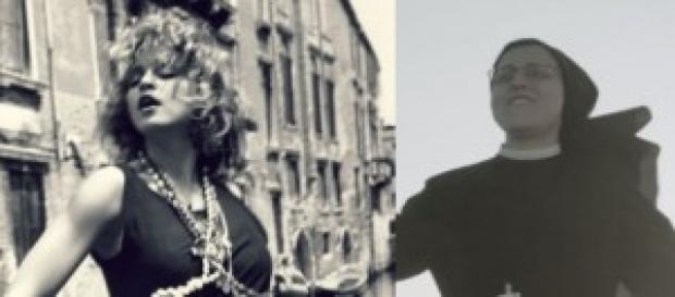 Sor Cristina imita a Madonna en su primer single. Sor Cristina imita a Madonna en su primer single.