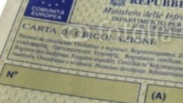 La carta di circolazione dovrà essere aggiornata