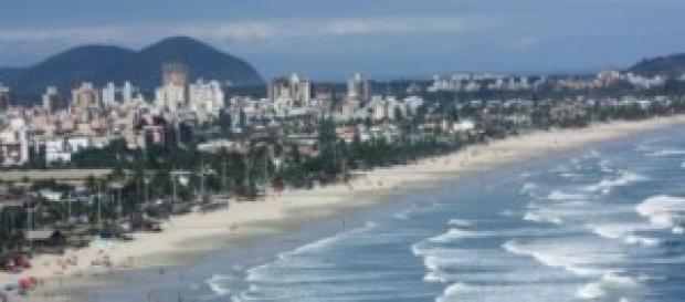 A bela Praia da Enseada em Guarujá A bela Praia da Enseada em Guarujá