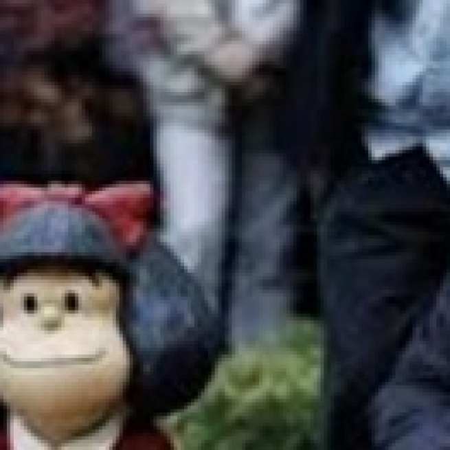 Quino con Mafalda en Oviedo