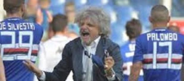 Il presidente della Samp, Massimo Ferrero Il presidente della Samp, Massimo Ferrero