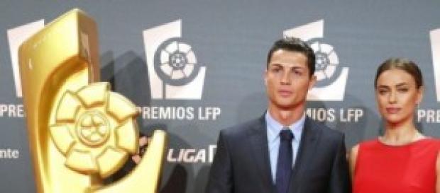CR7 e Irina Shayk en el photocall. Foto: EFE CR7 e Irina Shayk en el photocall. Foto: EFE