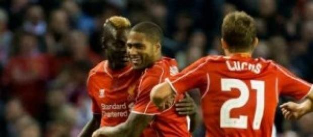 Celebración del gol de Mario Balotelli Celebración del gol de Mario Balotelli