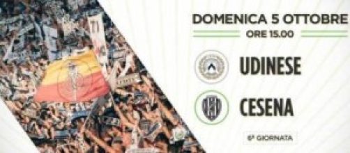 Udinese-Cesena, 5 ottobre alle 15:00