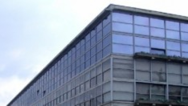 Vista della fabbrica Olivetti ad Ivrea 