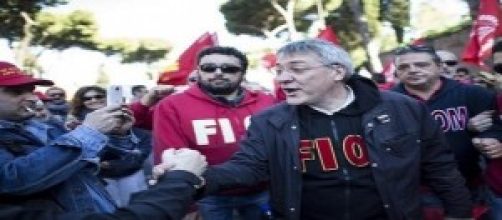 Il segretario della Fiom Fausto Landini