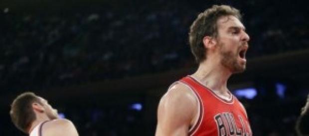 Gasol en su debut con los Chicago Bulls. Gasol en su debut con los Chicago Bulls.