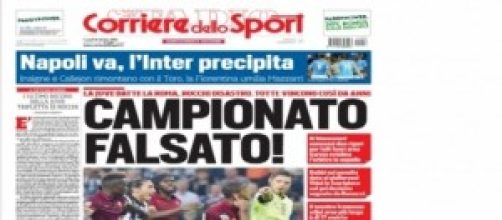 Pima pagina del Corriere dello Sport !