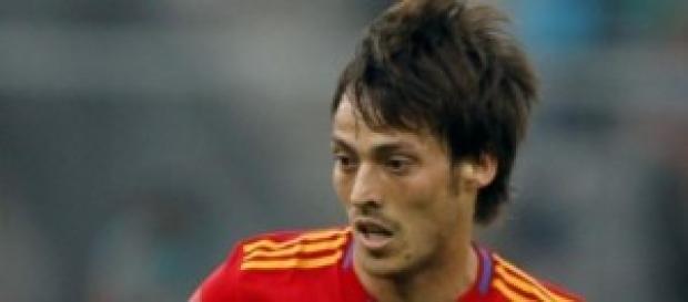 il centrocampista spagnolo David Silva il centrocampista spagnolo David Silva
