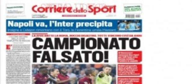 Pima pagina del Corriere dello Sport ! Pima pagina del Corriere dello Sport !